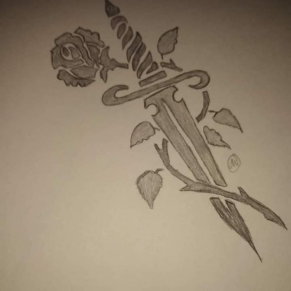 9"x12" sketch abstract wall art - Picture 5 of 12